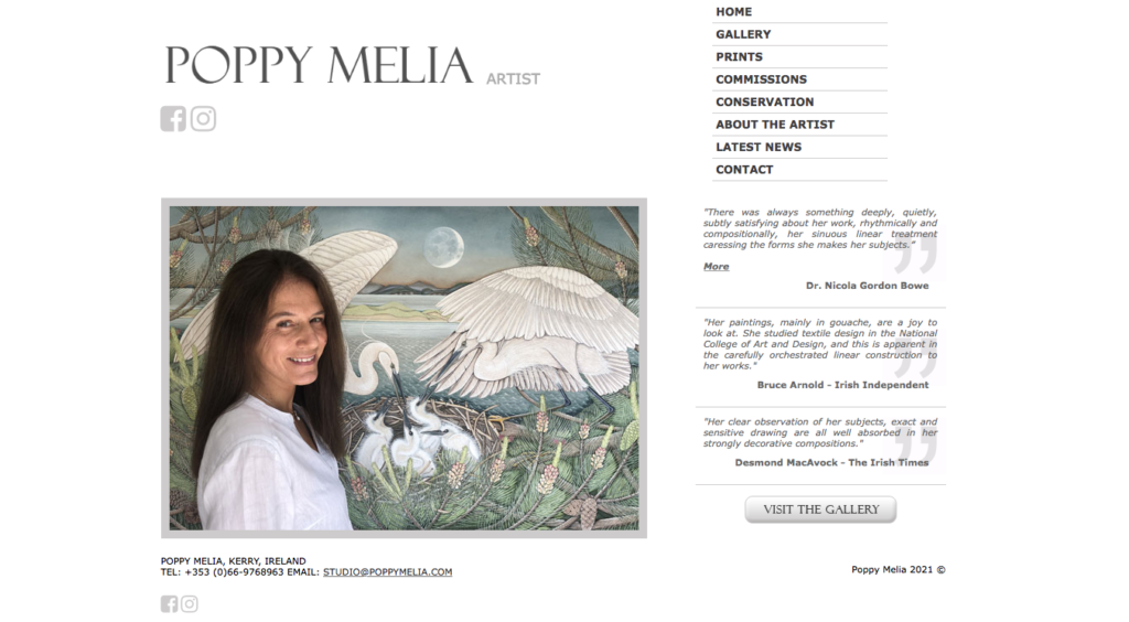 Poppy Melia Website