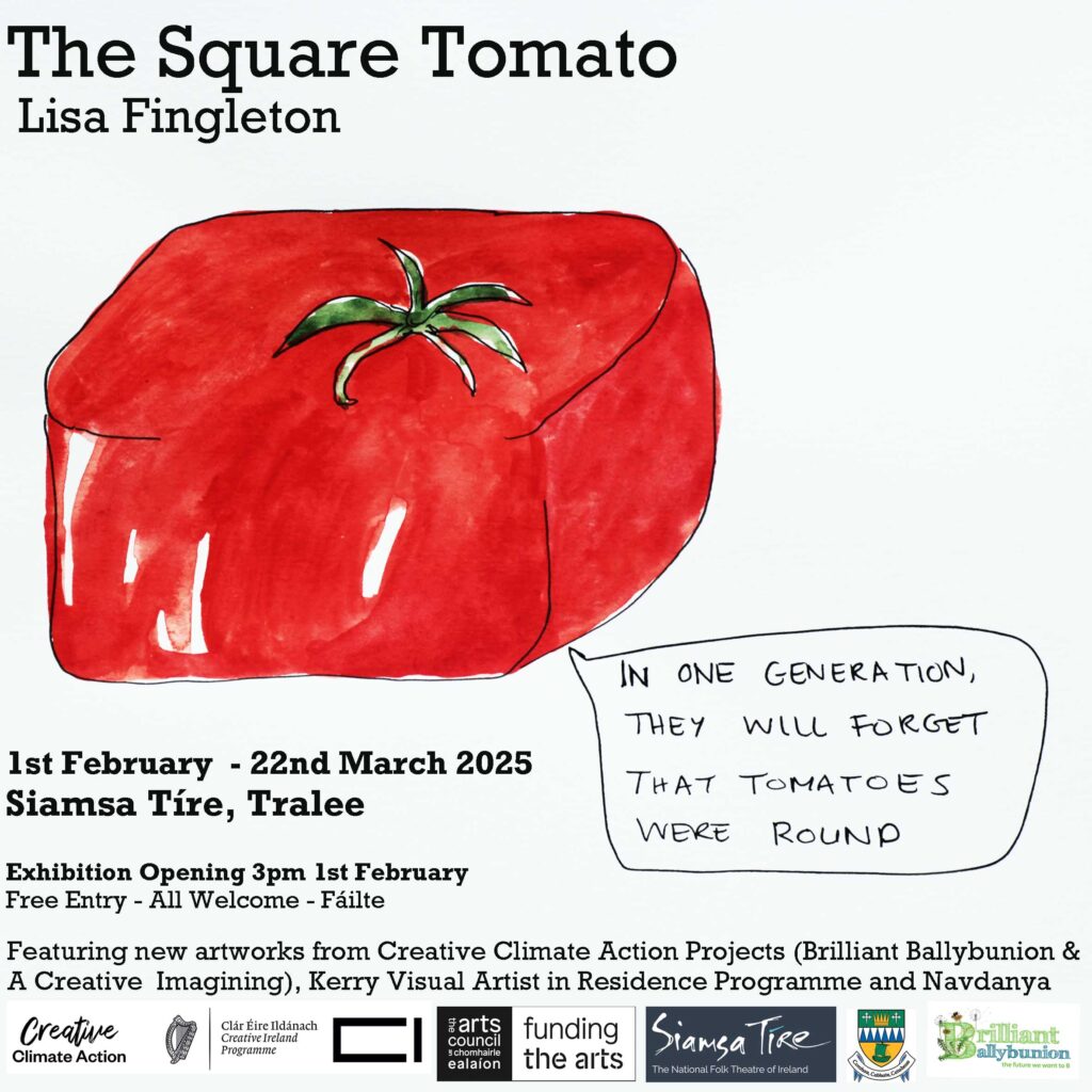 The Square Tomato_Exhibition Opening Invite_Lisa Fingleton at Siamsa Tire_3pm 1st Feb 2025